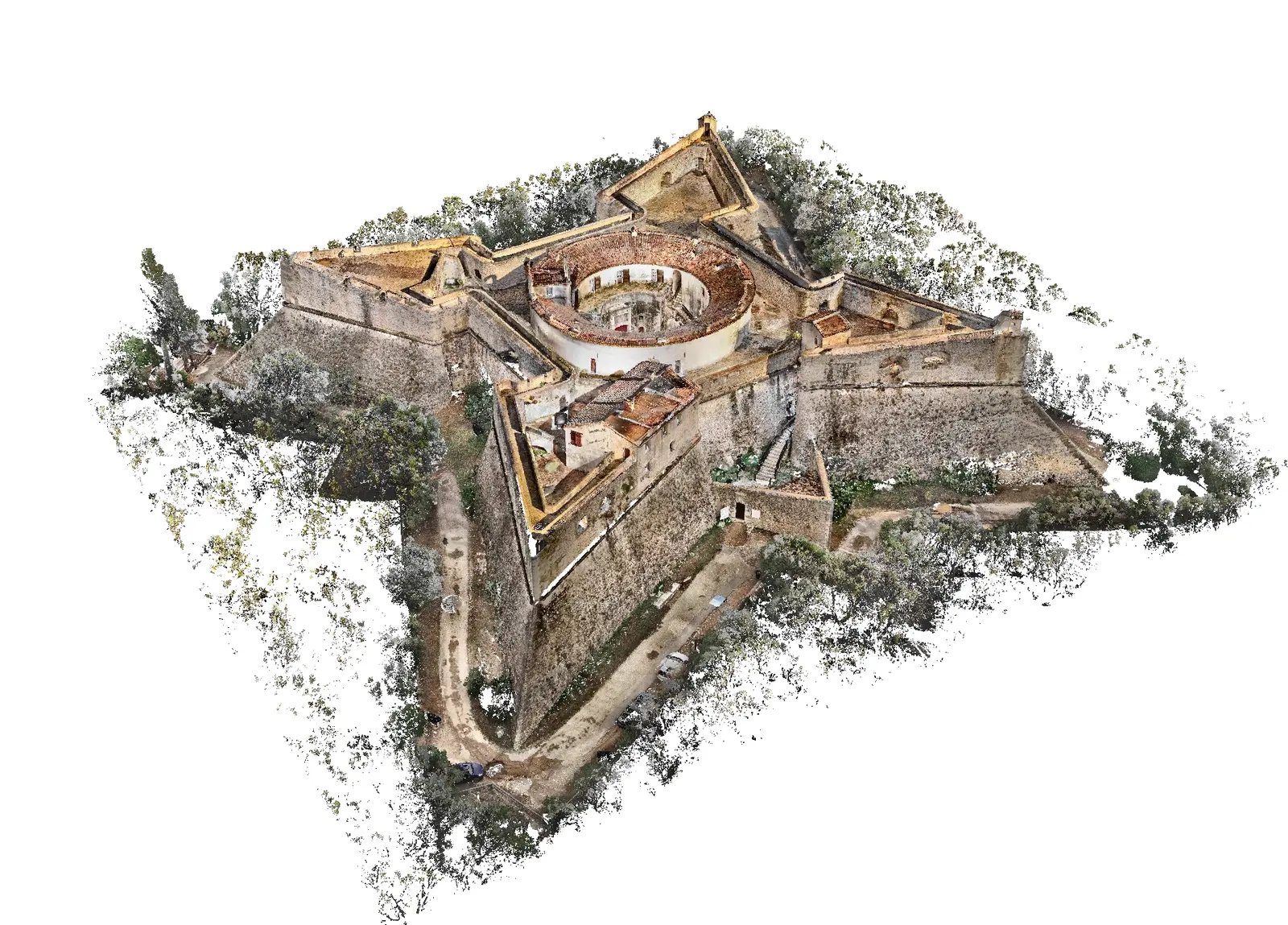 Nuage de points issu d'un scan 3D d'une fortification
